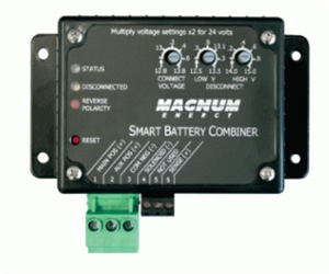 Magnum Energy ME-SBC > Smart Battery Combiner - 25A - 2 Battery Bank Combiner