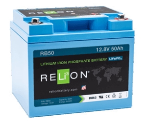 RELiON RB50 > 12 Volt 50 Amp Hour Lithium Battery