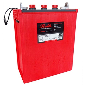 Surrette Rolls S-550 > 6 Volt 428 Amp Hour Flooded Battery, Dry