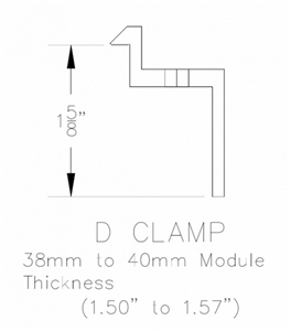 UniRac 302029D > SolarMount Mid Clamp D-K 38mm-41mm Preassembled Integrated Bonding, Dark