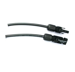 EcoCable Solar PV Cable > 1.5 Foot Stripped Solar PV Cable MC4 M/F Connectors 10AWG Wire - 1 Pair