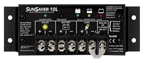 Morningstar SunSaver SS-10L-24V > 10 Amp 24 Volt PWM Charge Controller LVD Override Protection