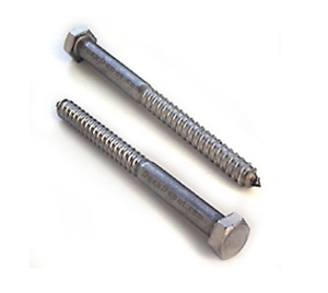 SnapNrack 014-06509 > 5/16 inch x 5 inch Stainless Steel Lag Bolt & Washer - 100 Pack
