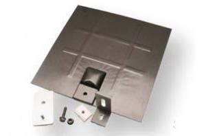 SnapNrack - L-Foot Mount for Composition Roofs - Clear L-Foot, Mill Aluminum Flashing & Base Kit - 242-02702