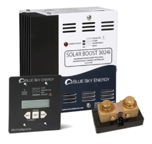 Blue Sky SB-RVK-S > Solar Boost 30 Amp 12/24 Volt MPPT Charge Controller and IPN ProRemote with Current Shunt - RV Kit