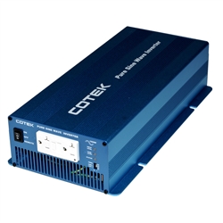 Cotek SK1500-212 - 1500 Watt 12 Volt Inverter / Pure Sine Wave / Schuko Outlet