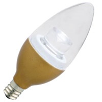 Halco B11CL3/827/BR/LED - 3.5 Watt Candelabra LED Light