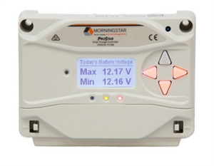 Morningstar ProStar 15 Amp 12/24 Volt PWM Charge Controller - Includes Digital Meter - PS-15M