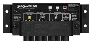 Morningstar SunSaver SS-20L-24V > 20 Amp 24 Volt PWM Charge Controller Includes LVD Override Protection