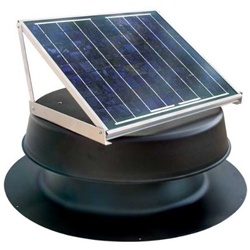 Natural Light SAF32BL > 32 Watt Black Solar Attic Fan > Shingled Roof