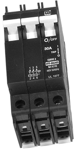 OutBack Power DIN-50T-AC-480 - 50 Amp 277 / 480 VAC Three Pole DIN Mount Breaker