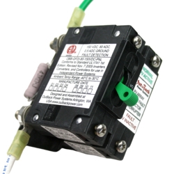OutBack Power 80 Amp 150 VDC Single Pole Panel Mount Ground Fault Detector Interruptor - PNL-GFDI-80