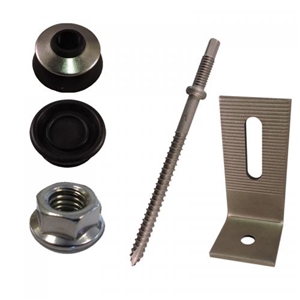 QuickBOLT 16264 > 5 1/4" QuickBOLT with Umbrella Washer and SS Low Profile L-Foot and Flange Nuts - Pack of 25