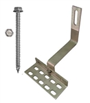 QuickBOLT 17587 > 90° All Tile Roof Hook with Slots Kit - 8mm Height with 5/16" x 3" Mounting Screws - 10 Hooks and 20 Screws
