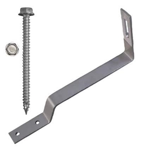 QuickBOLT 17608 > 90° Flat Tile Roof Hook Kit - 38mm Height with 5/16" x 3" Mounting Screws - 20 Hooks and 40 Screws