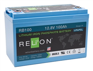 RELiON RB100 > 12 Volt 100 Amp Hour Lithium Battery