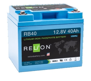 RELiON RB40 > 12 Volt 40 Amp Hour Lithium Battery