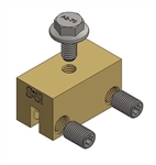 S-5! Clamp, Size B, Brass Clamp with 8mm bolt - S-5-B-mini