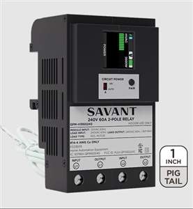Savant GPM-H1R60240-21 > 60 Amp 120/240 VAC 2-Pole Relay Module, Pigtail