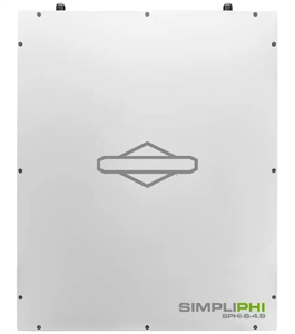 SimpliPhi ESS Battery SPHI-B-4.9 > 4.98 kWh Lithium Ferro Phosphate Battery (LFP), Wall Mountable, IP 65 with closed-looped communications