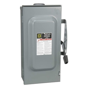 Square D 100 Amp 240 VAC Non-Fusible Safety Switch - 3 Pole - DU323RB