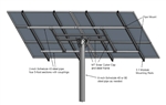 Tamarack Solar TTP-6HWX > Top of Pole Mount for Six Solar Panels - High Wind & Snow Load version - 132 Inch Channel per column - without pipe kit