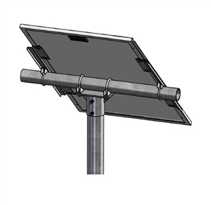 Tamarack Solar Top of Pole Mount for One Solar Panel | for (1) module 72-IN - 96-IN long, 1 post | UNI-PGRM/1P1-47