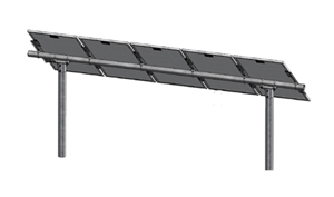 Tamarack Solar UNI-PGRM/5P2 > Top of Pole Mount for Five Solar Panels - 2 Vertical Poles | For (5) modules 72-IN - 96-IN long, 2 posts