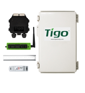 Tigo Energy CCA Kit > Cloud Connect Advanced Data Logger Kit, includes Cloud Connect Advanced, TAP (Tigo Access Point),  Din Rail, PS and Outdoor Enclosure
