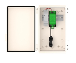 Tigo Energy RSS Transmitter Kit > Outdoor Enclosure Kit, Single Core, Pure Signal RSS Transmitter, Din Rail, 120/240VAC PS
