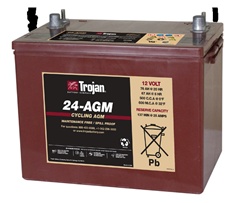 Trojan Battery 24-AGM - 12 Volt 76 Amp Hour AGM Deep Cycle Battery