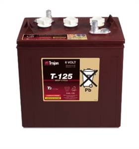 Trojan Battery T-125 > 6 Volt 240 Amp Hour Deep-Cycle Flooded Battery