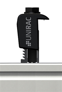 UniRac 302050D > SolarMount Universal-AF End Clamp, Preassembled, Integrated Bonding, 30-46MM, Dark Finish - 1 Unit